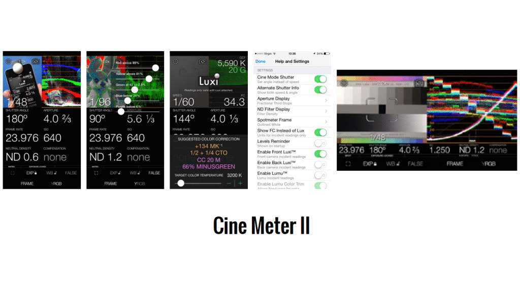 aplicativos para fotógrafos Cine Meter II