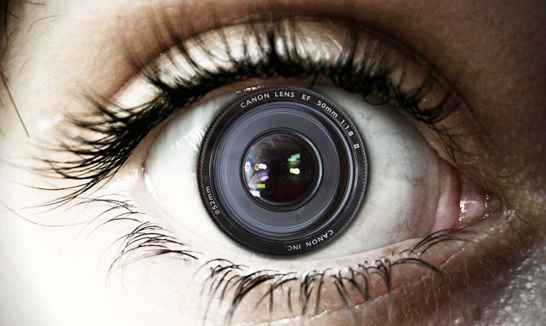 Comparação do olho humano a uma câmera digital.