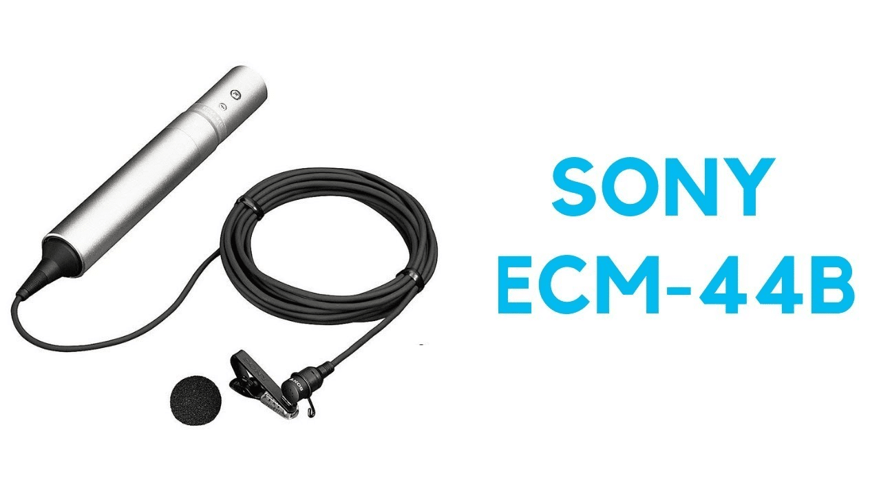 Microfone Lapela Sony ECM-44B XLR Omnidirecional com Conector XLR