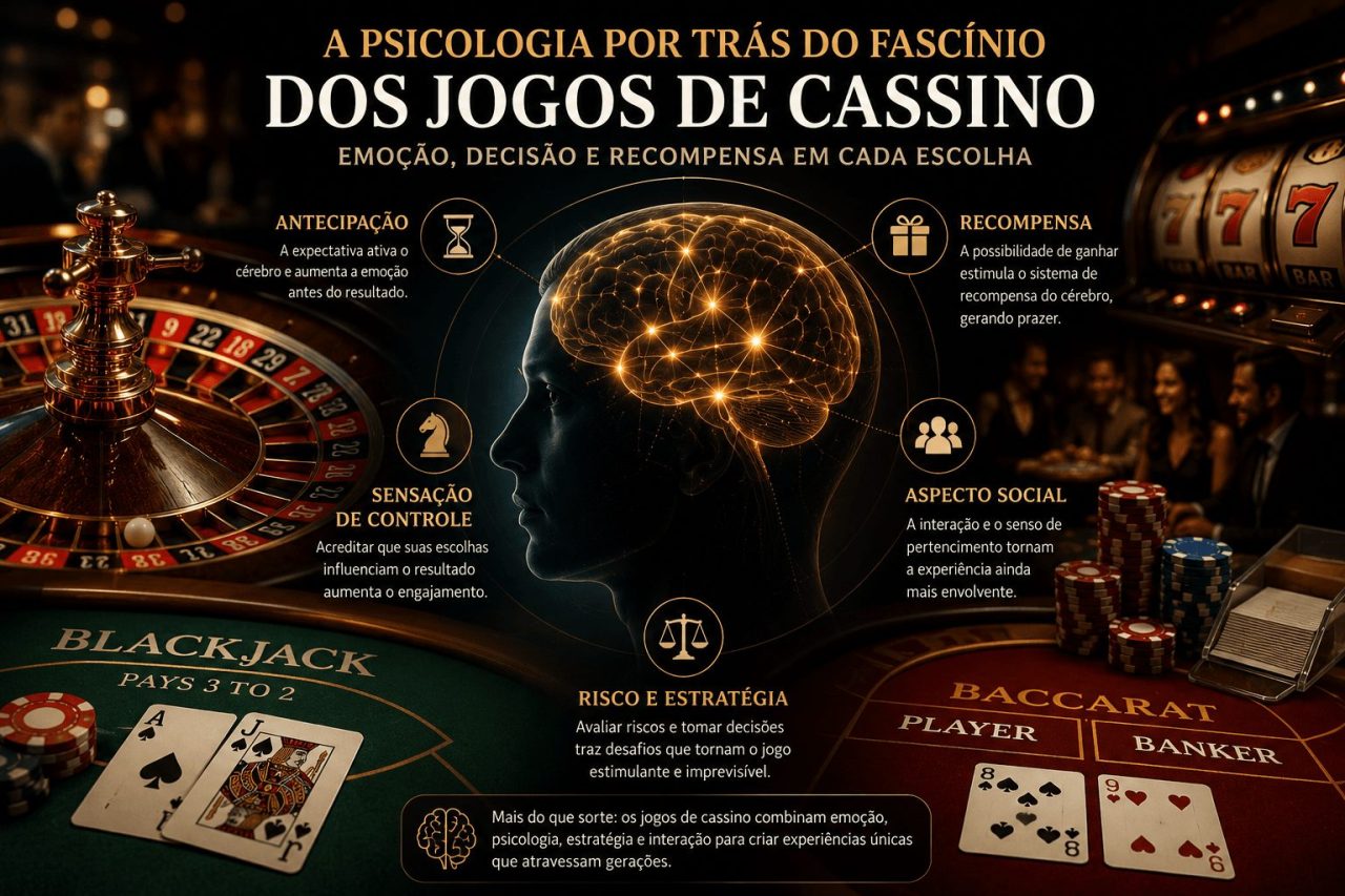 O que torna os jogos de cassino tão fascinantes? A psicologia por trás das decisões e da popularidade desses clássicos